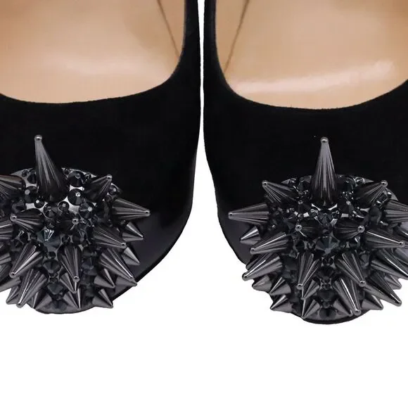 Christian Louboutin Asteroid Platform Pumps in Black Patent Leather and Suede - Picture 7 of 11